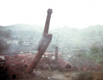 Stonehouse Brick and Tile Company chimney demolition